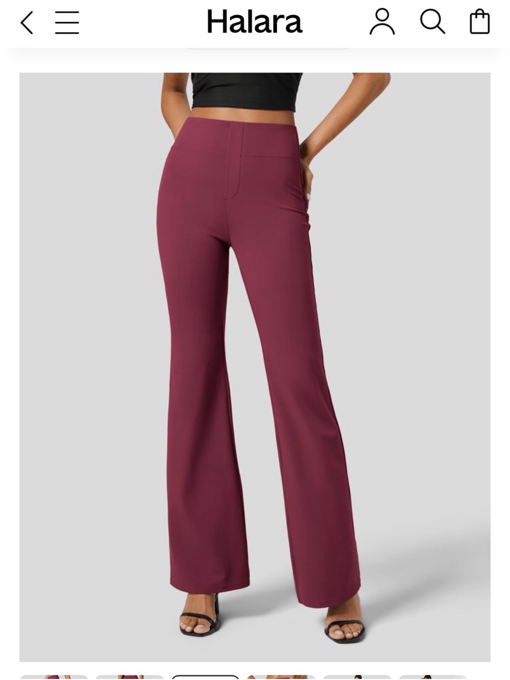 Halara Flex™ High Waisted Back Side Pocket Slight Flare Work Pants